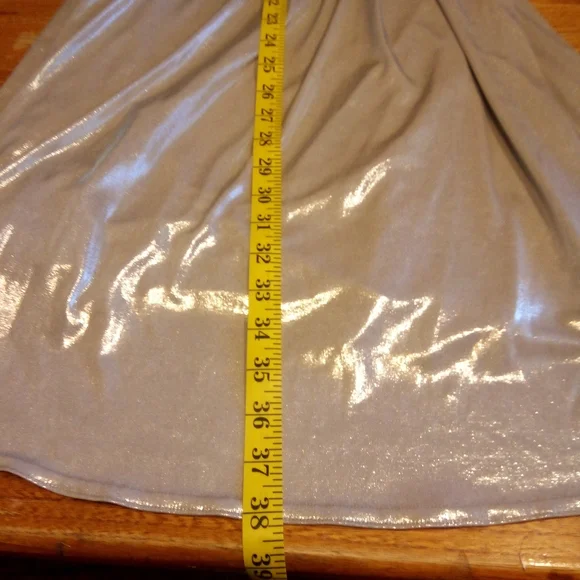 Jessica McClintock size 10 silver one shoulder rhinestone cocktail dress - Picture 6 of 6